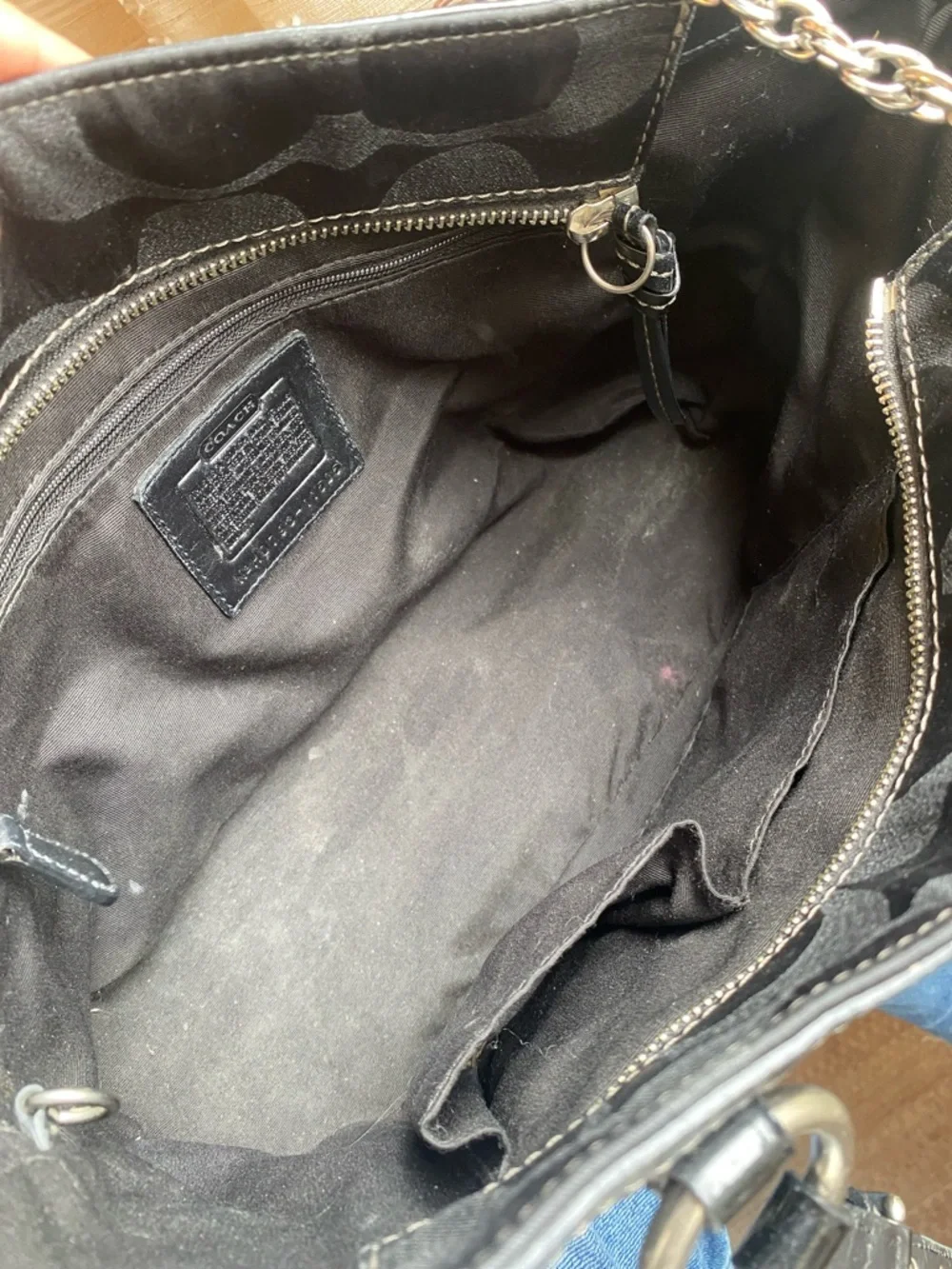 Coach Black Signature Studded Tote - Picture 8 of 8